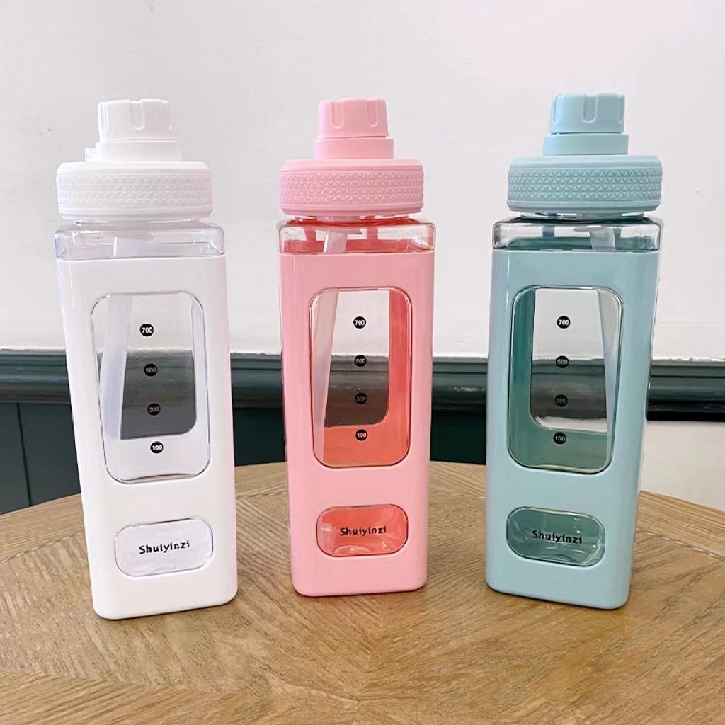 Crazybaby 700ml Korean Square Water Bottle Bear Large Capacity Bottle ...