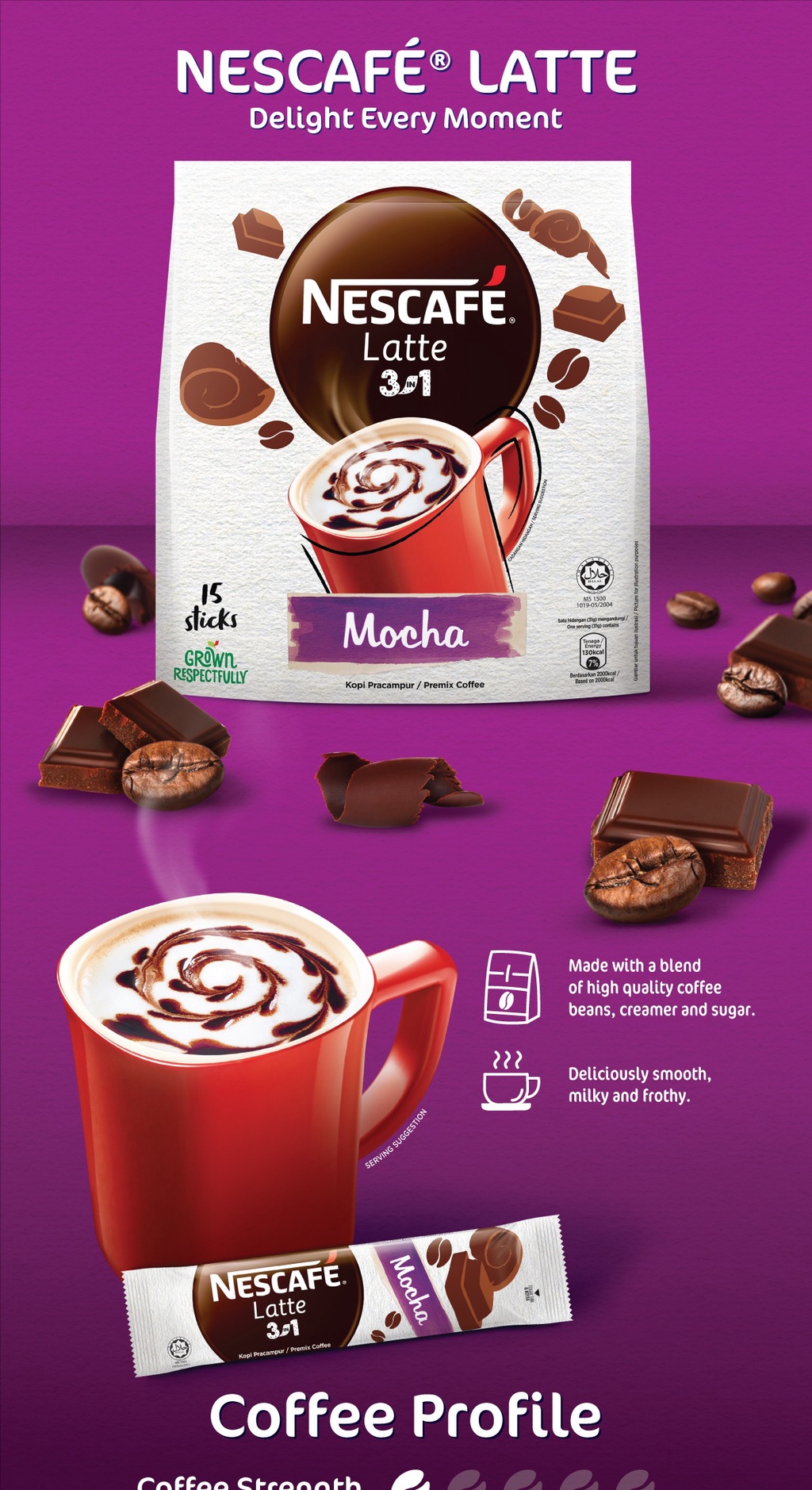 NESCAFE Latte Mocha Stp (31g x 15's)