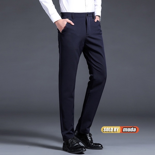 CEO Formal Pants Elastic Smart Men Business Trousers Casual Pant Office ...