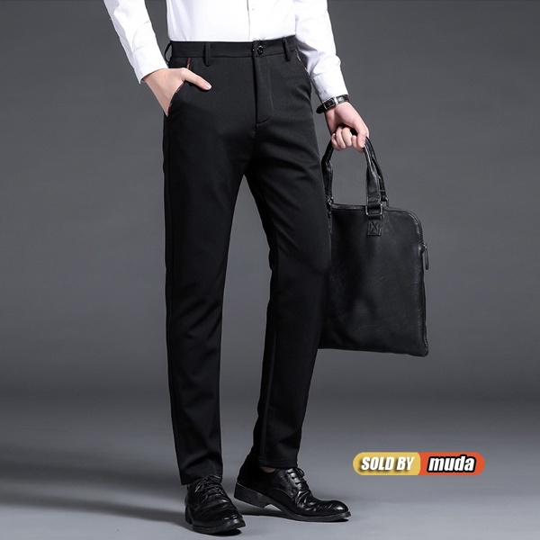 CEO Formal Pants Elastic Smart Men Business Trousers Casual Pant Office ...